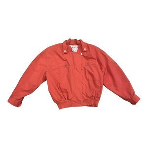 Vintage Crisca (ESCADA) Salmon Coral Bomber Jacket SZ 38 Made In Western Germany